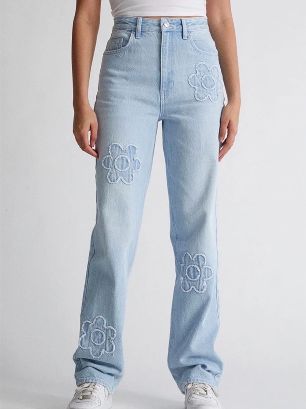 Pacsun Eco Floral Patch Boyfriend Jeans